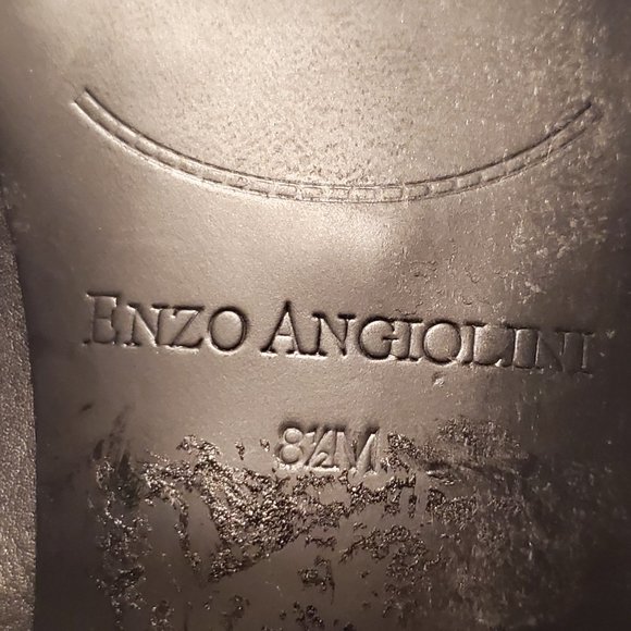 Enzo Angiolini Black Platform Ankle Boots with Silver Accents & Straps Size 8.5 - Picture 7 of 13